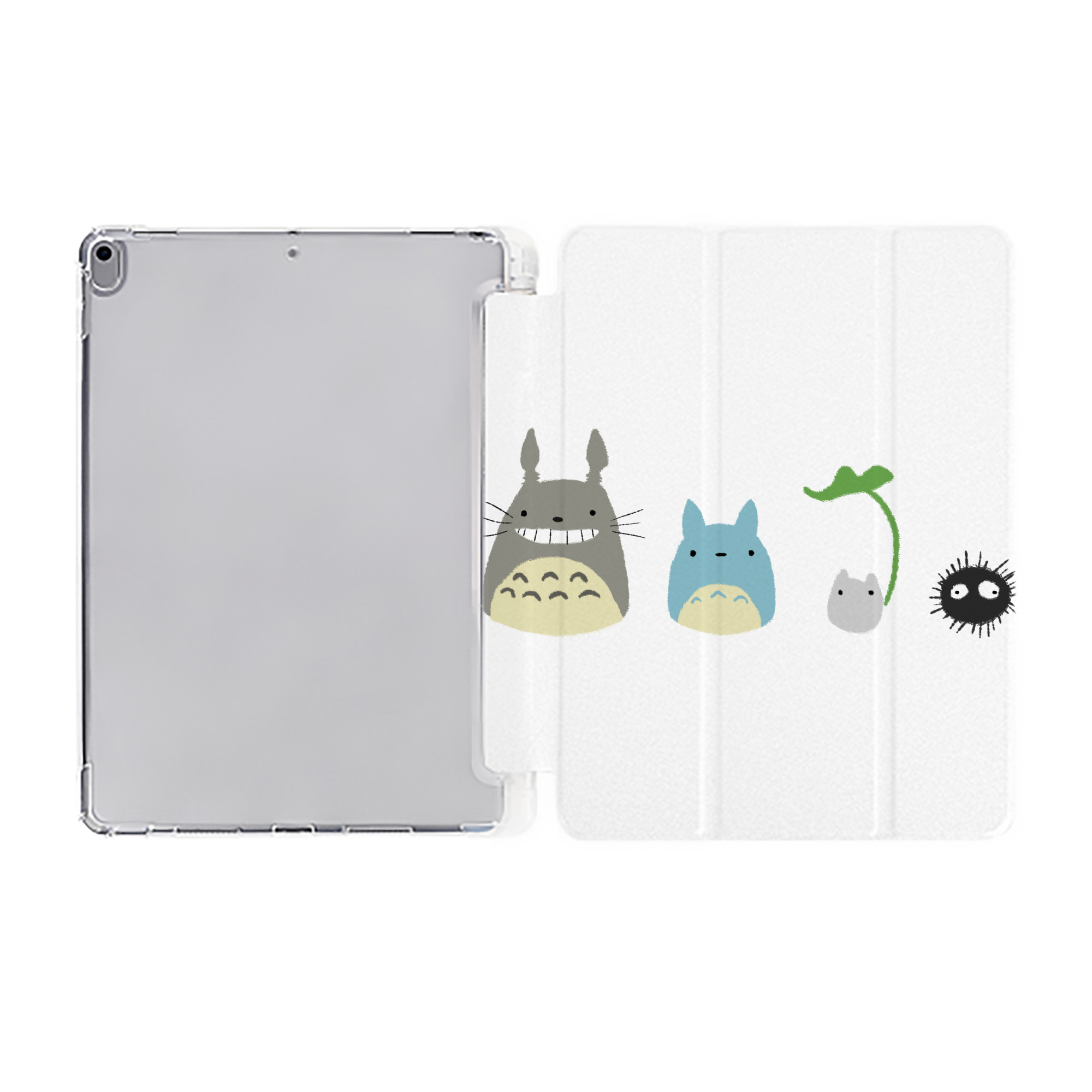 （画像用） となりのトトロ 草壁メイ 草壁サツキ My Neighbor Totoro Satsuki Kusakabe Mei Kusakabe IPad ケース ペン収納付き 三つ折りスタンド PUレザー×シリコン 対応機種9.5/10.5/10.9インチ